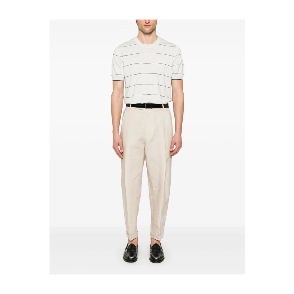 BRUNELLO CUCINELLI Grijze T-shirt voor mannen Gray Heren