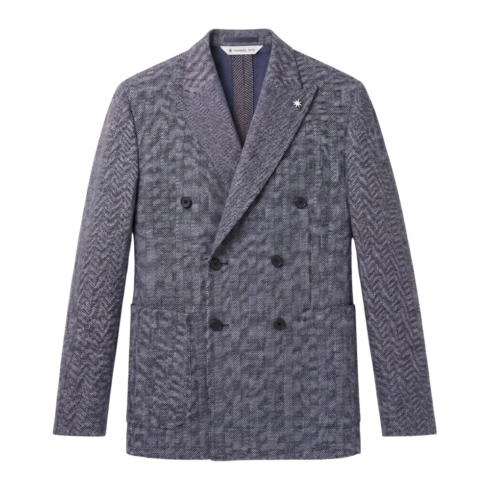 Manuel Ritz Men's Blue Giacca - Blazers - M - Jackets