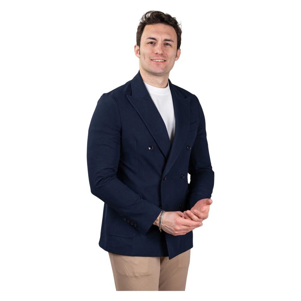 Circolo 1901 Men's Blue Blazers, M, Double-Breasted Blazer