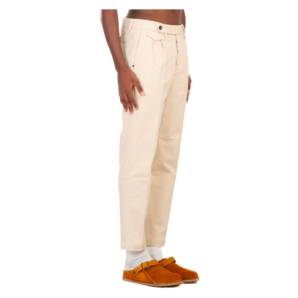 White Sand Klassieke broek met dubbele plooien Beige Heren