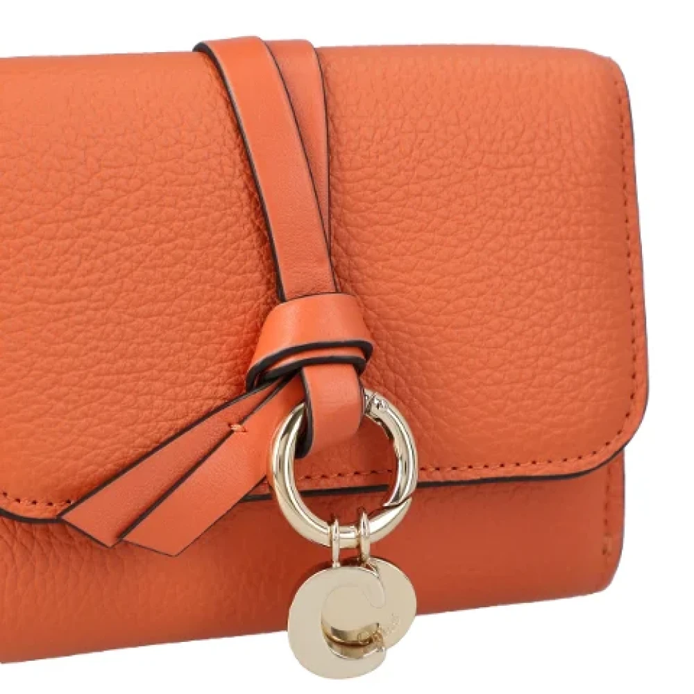 Chloé Leather wallets Orange Dames