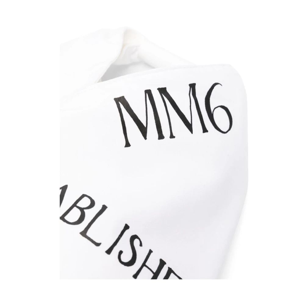 MM6 Maison Margiela Top Handle Bag met Patch Pocket White Dames