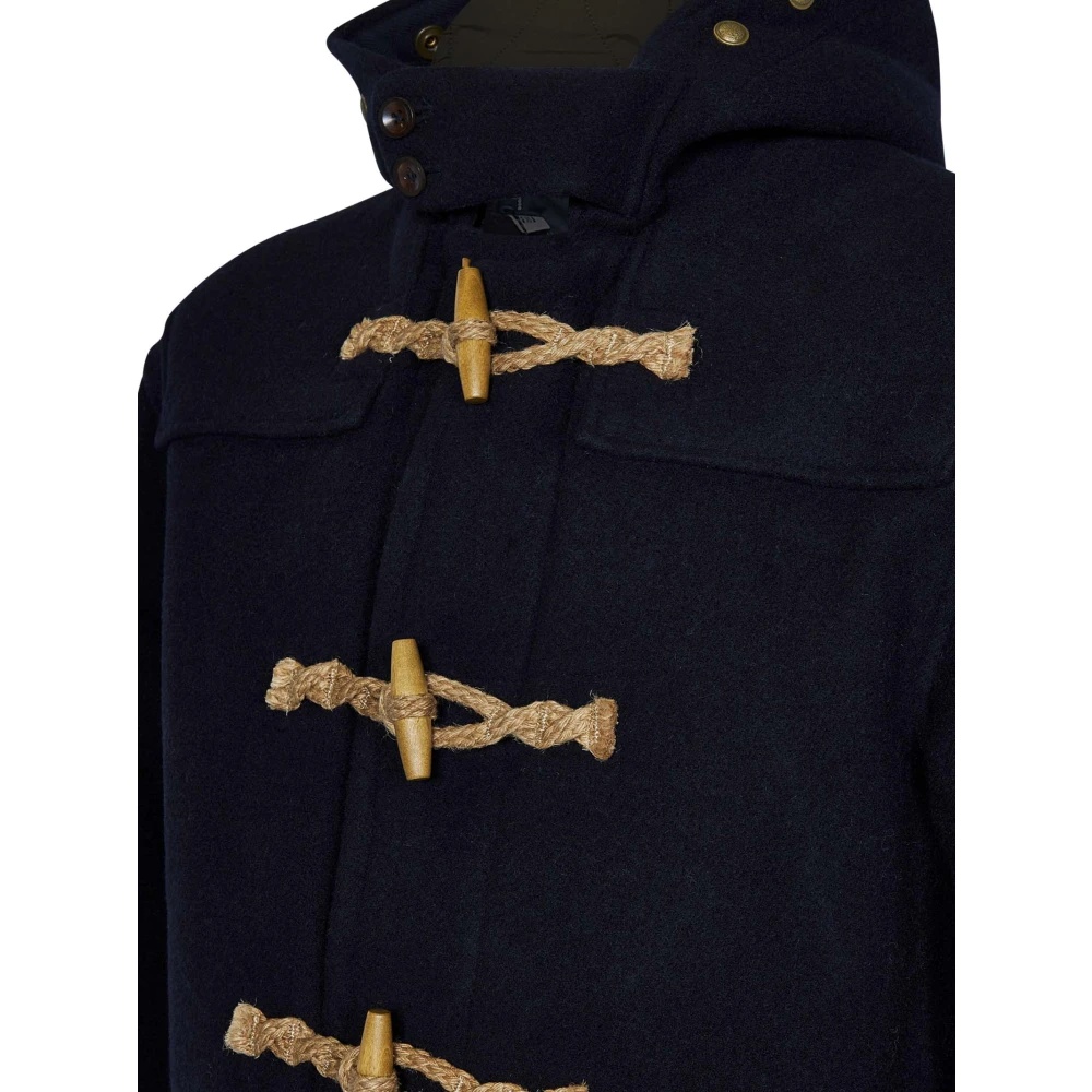 Polo Ralph Lauren Blauwe Wollen Duffle Jas Aw24 Blue Heren