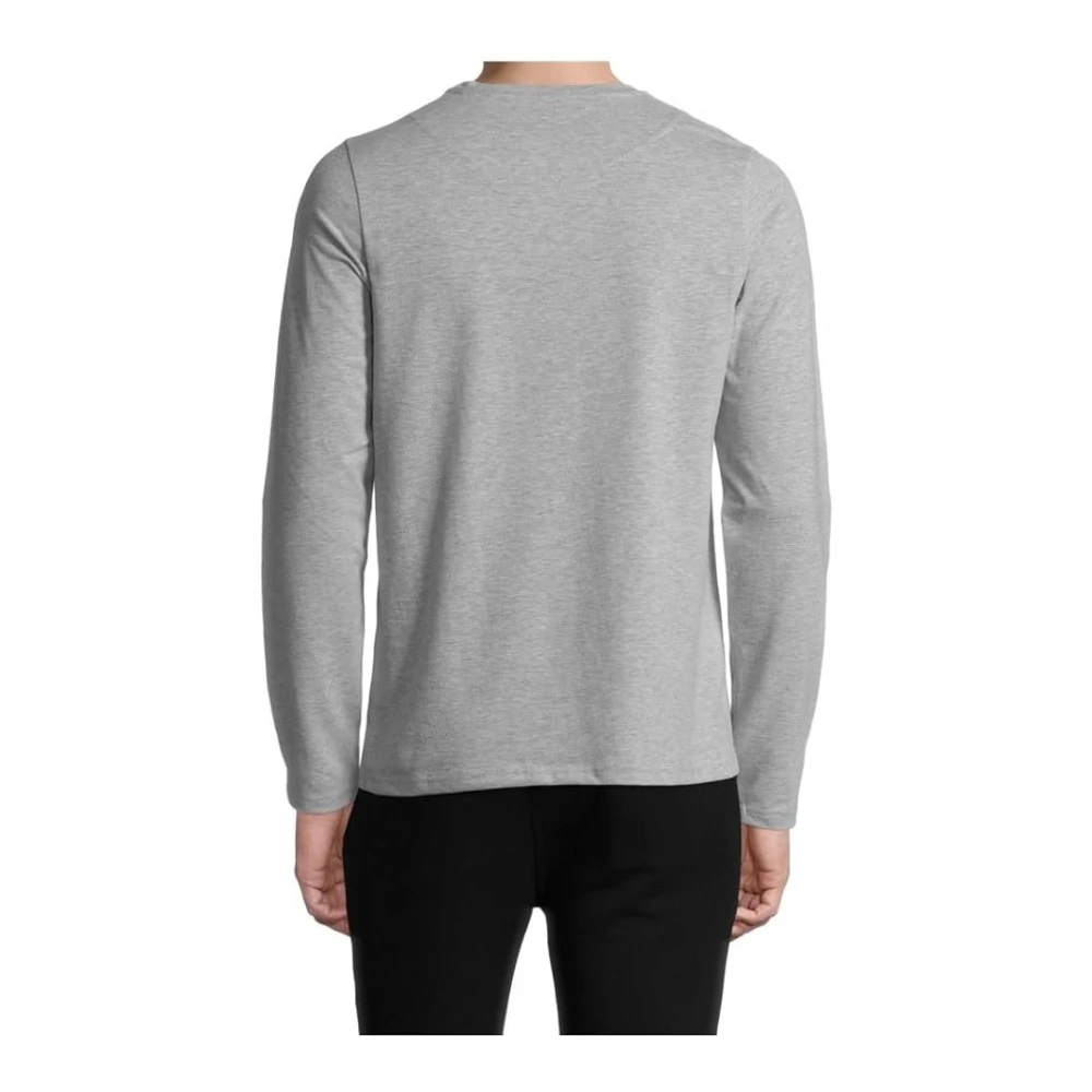 Cerruti 1881 Logo T-shirt Grijs Lange Mouw Gray Heren