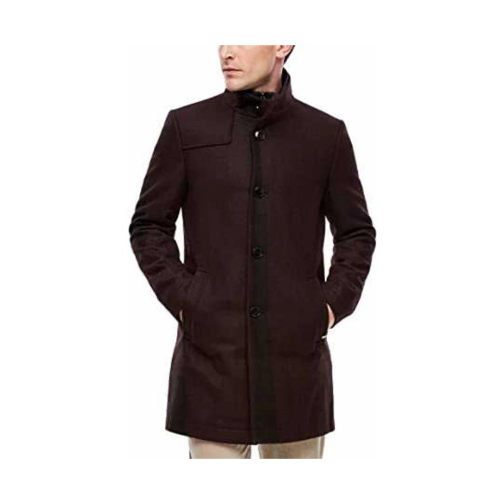s.Oliver Korte Jas Stijl Comfortabele Pasvorm Brown Heren