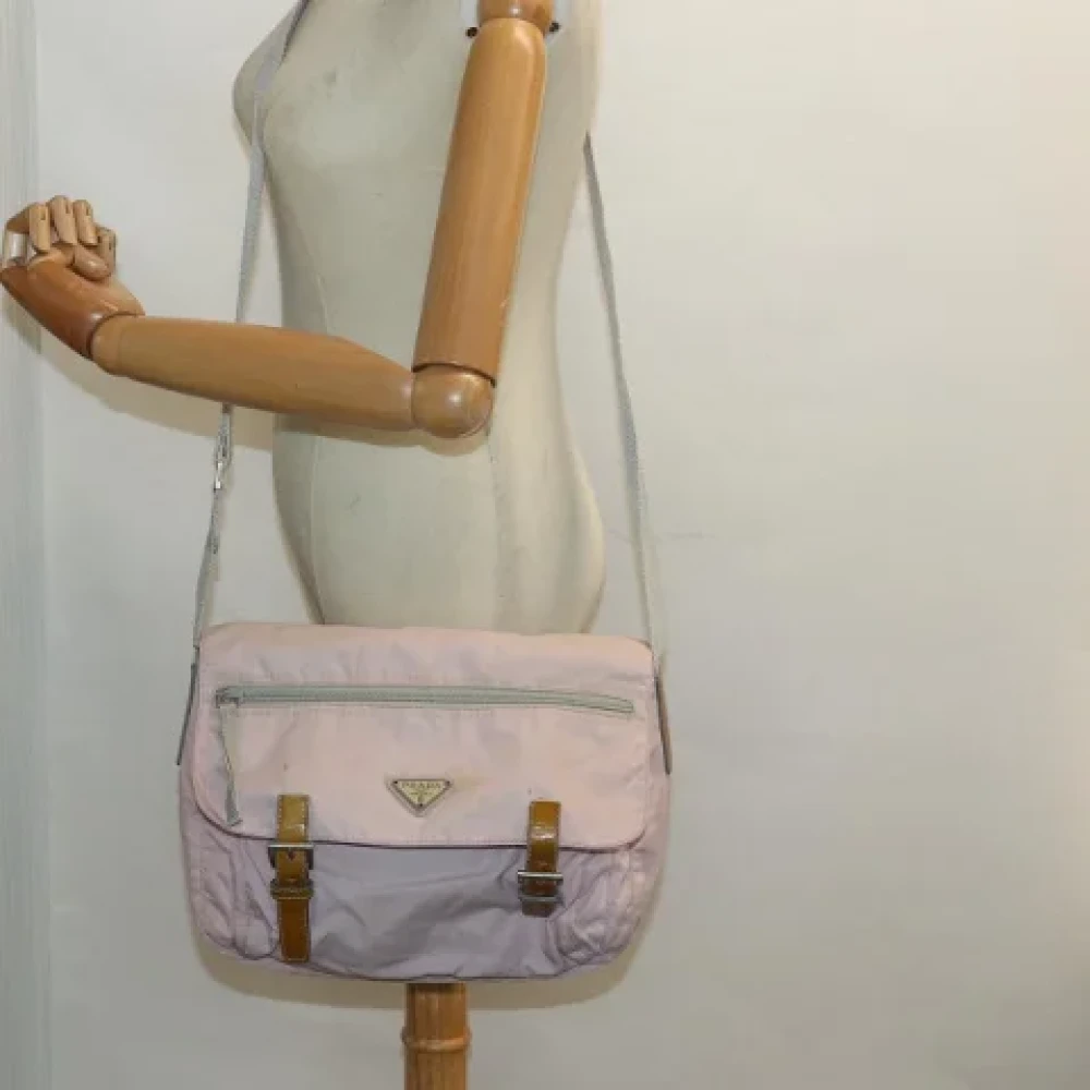 Prada Vintage Pre-owned Fabric shoulder-bags Pink Dames