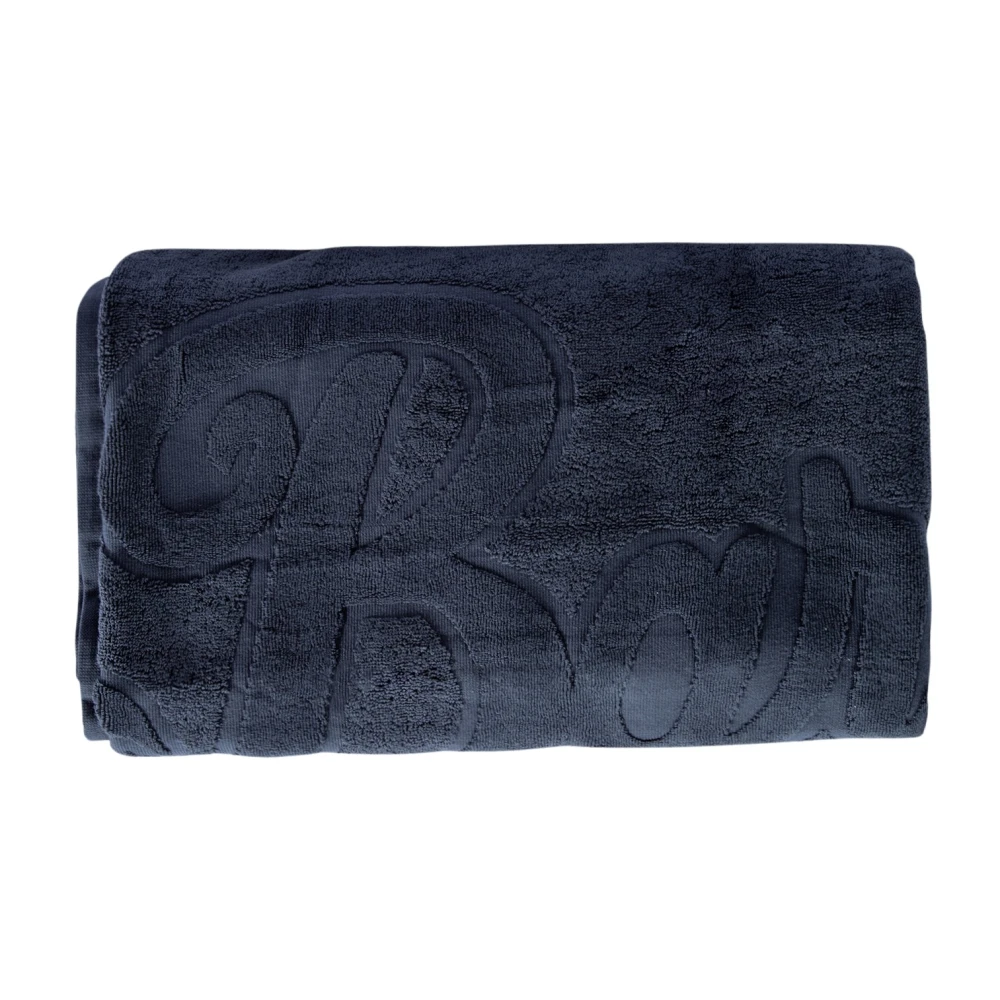 Blå Terry Strandhåndklæde med Logo
