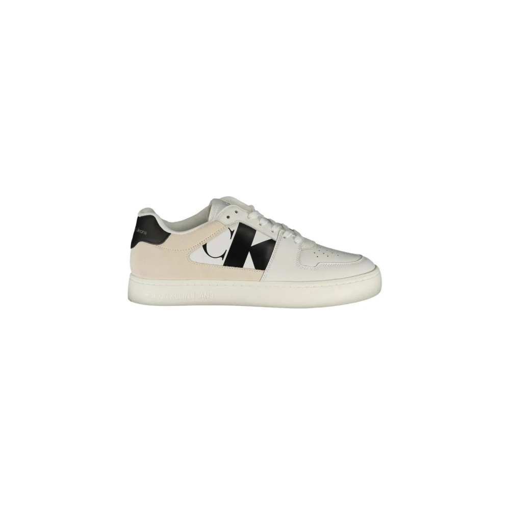 Calvin Klein Men's White Lowtop Sneakers Stylish Functional