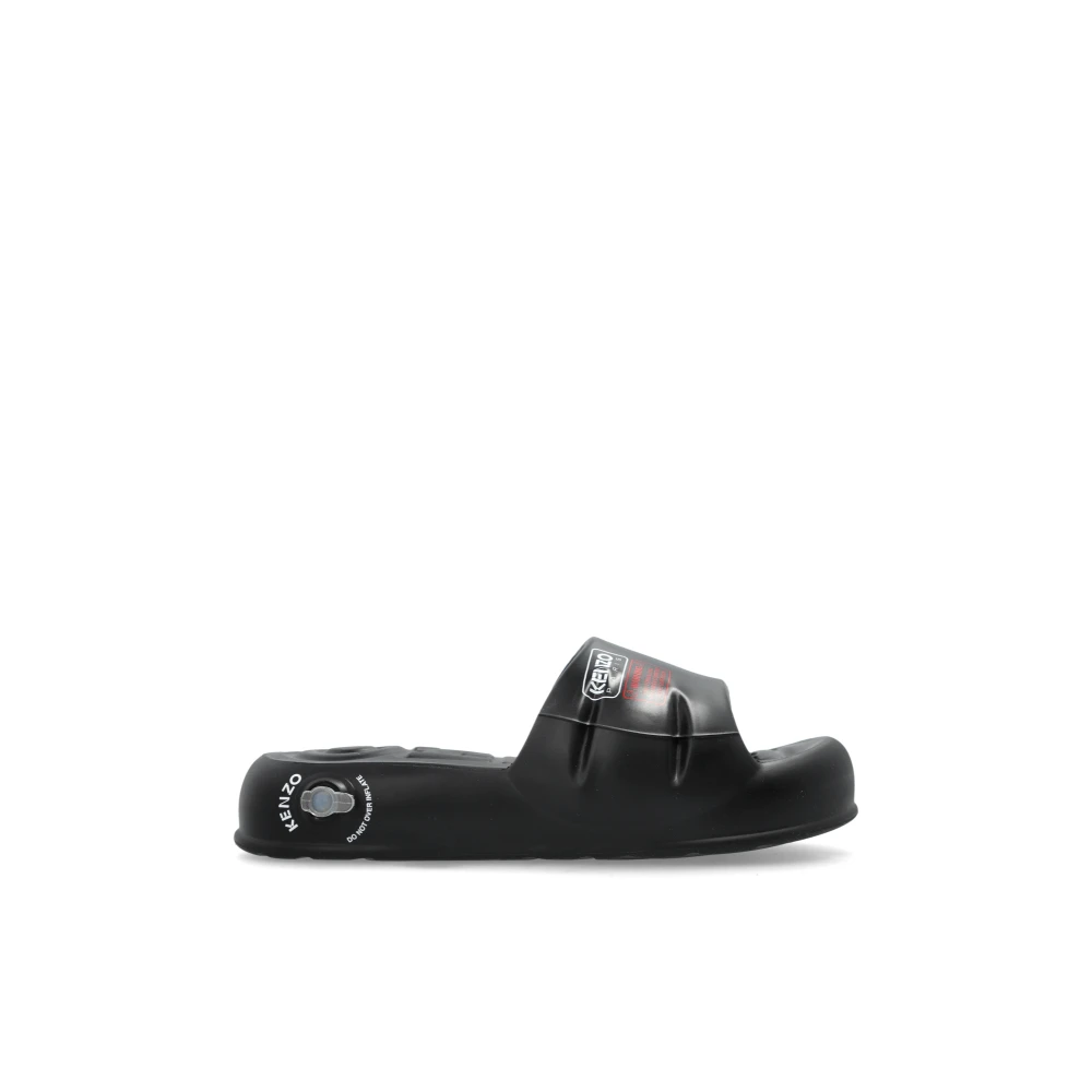 Kenzo Women's Black Sliders,, Rubber Slides Size 3 Uk