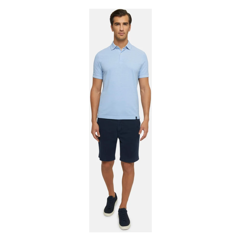 Boggi Milano Stretch Gabardine Short Blue Heren