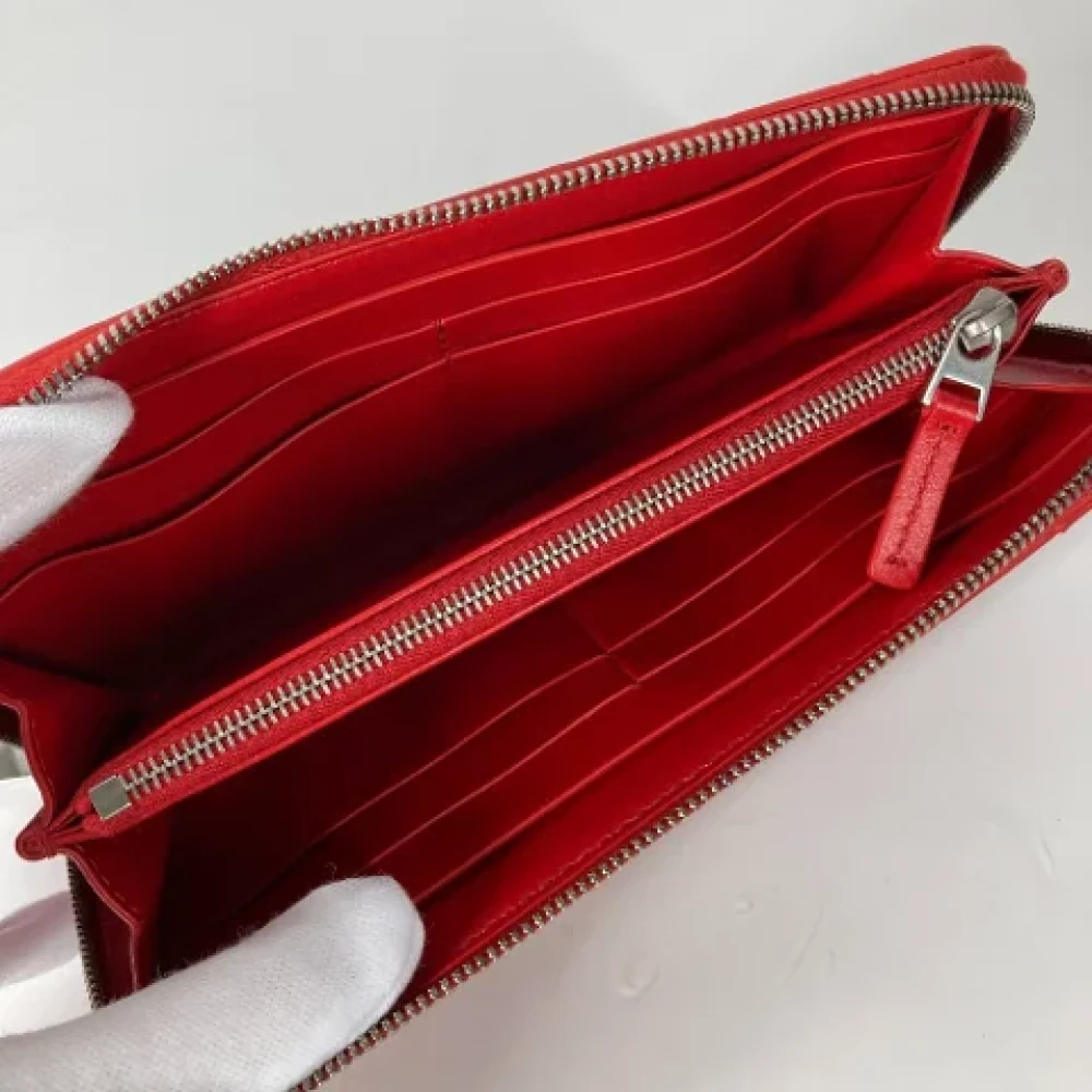 Bottega Veneta Vintage Pre-owned Leather wallets Red Dames