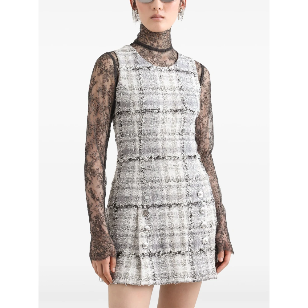 Dolce & Gabbana Elegante Jurk S8100 Gray Dames