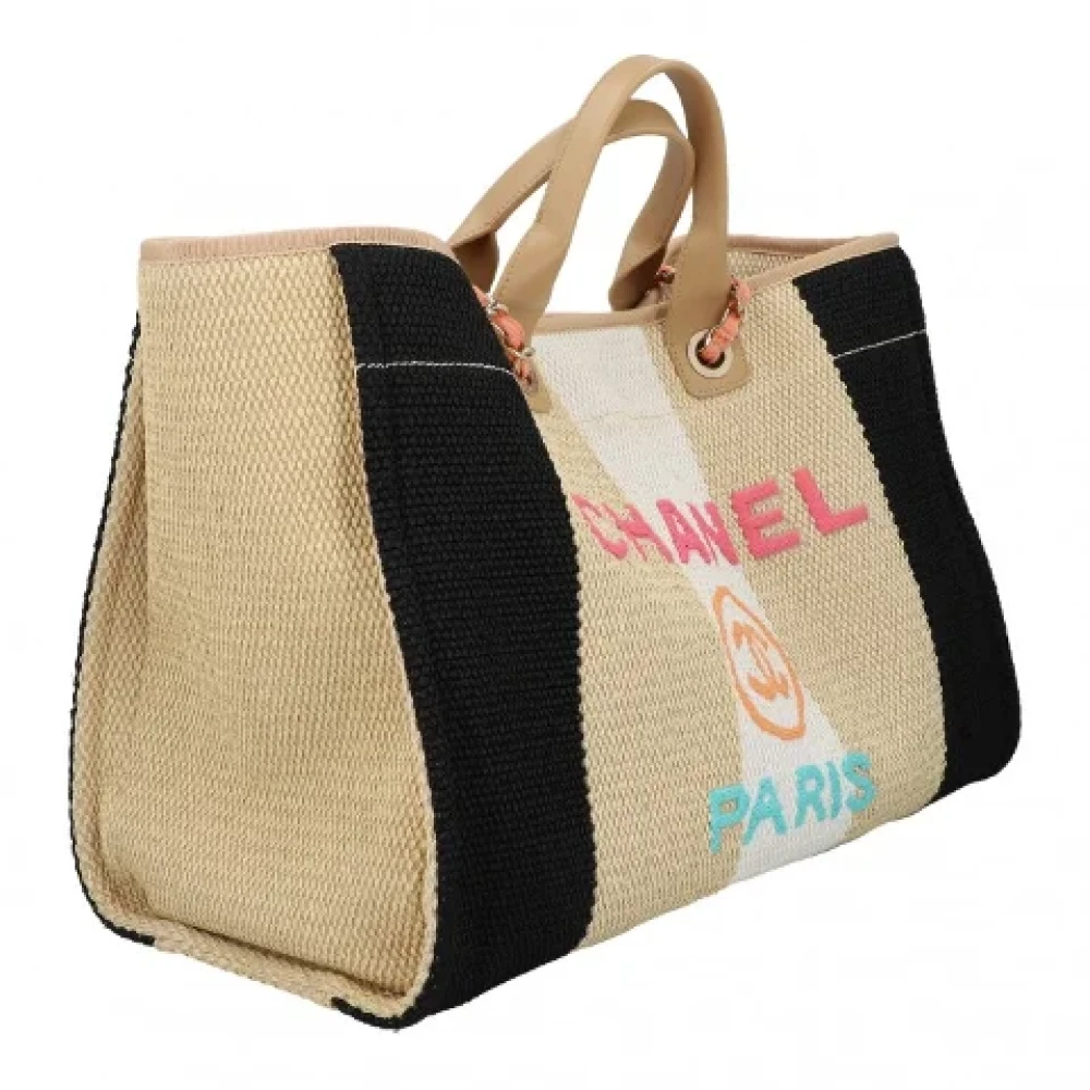 Chanel Vintage Pre-owned Raffia chanel-bags Beige Dames