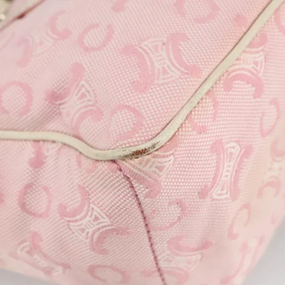 Celine Vintage Pre-owned Canvas handbags Pink Dames