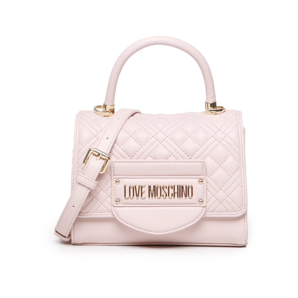 Love Moschino Opvouwbare lichtroze tas met logo Pink Dames