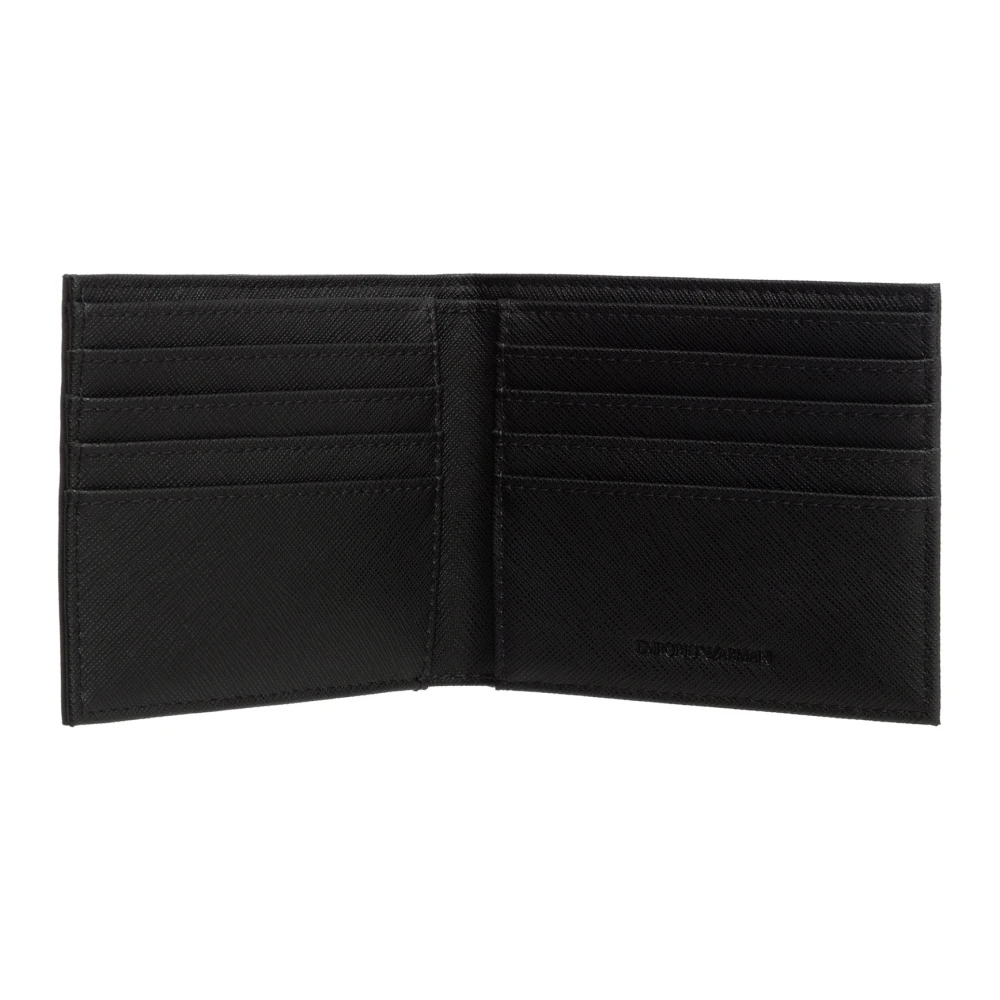Emporio Armani Minimalist Logo Wallet with Card Slots Black Heren