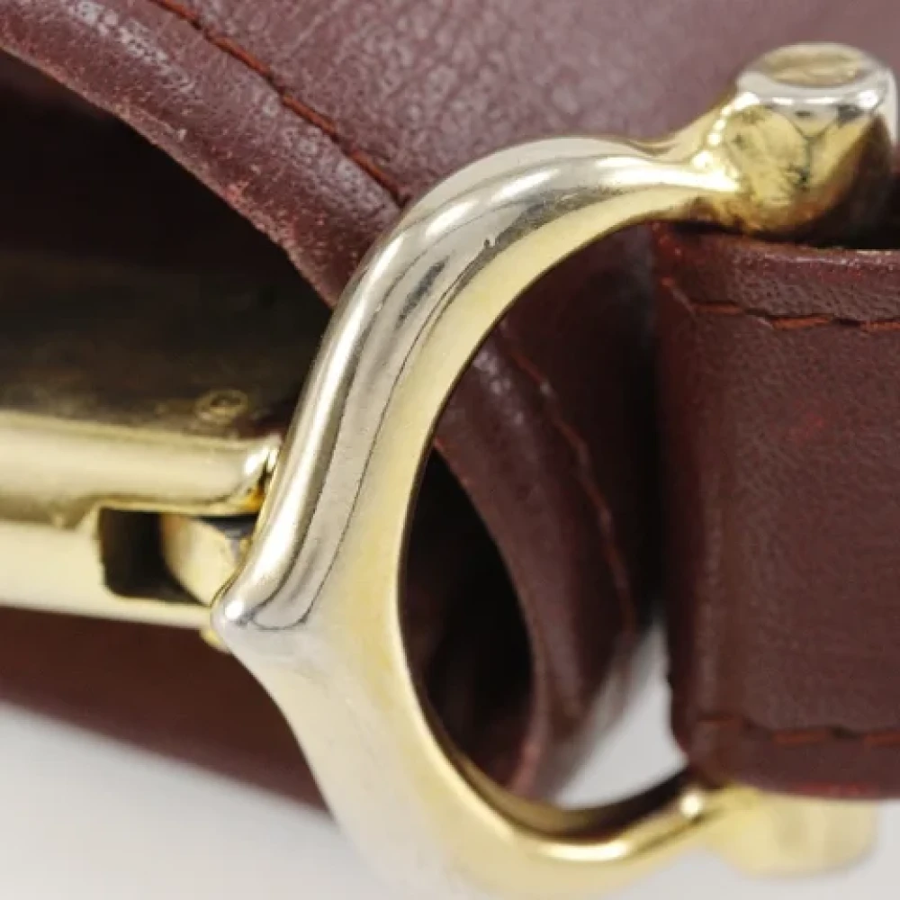 Cartier Vintage Pre-owned Leather shoulder-bags Brown Dames