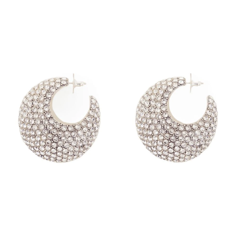 Isabel Marant Women's Gray Earrings, One Size, Silver Metal Earrings - Pierced Closure