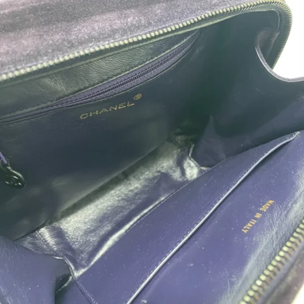 Chanel Vintage Pre-owned Leather chanel-bags Purple Dames