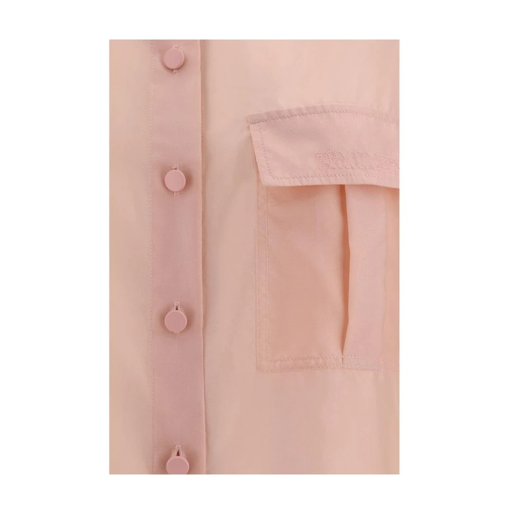 Zimmermann Zijden Halliday Manstyle Shirt Pink Dames