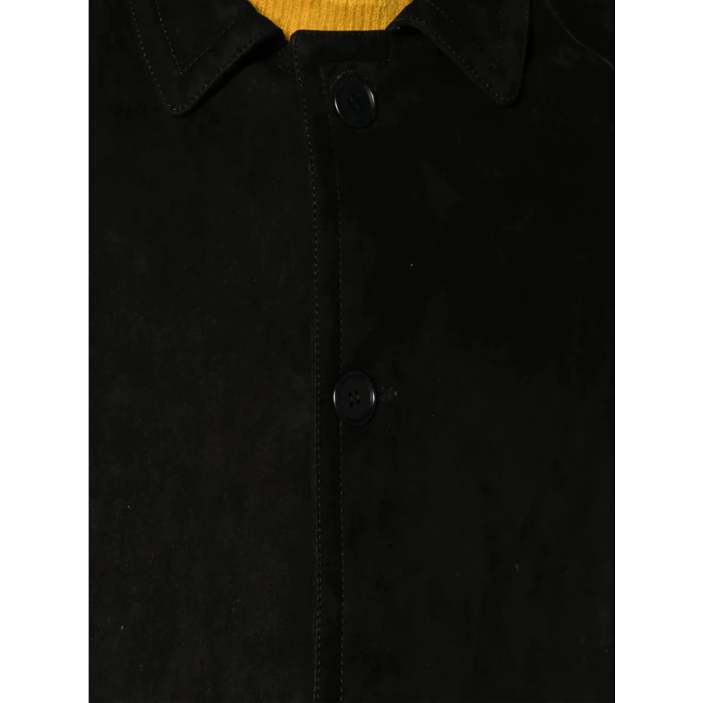 Salvatore Santoro Zwarte Leren Jas Black Heren