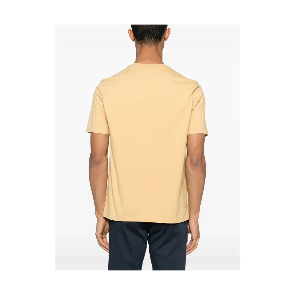 Maison Kitsuné Mosterdgele Crew Neck T-shirt Yellow Heren