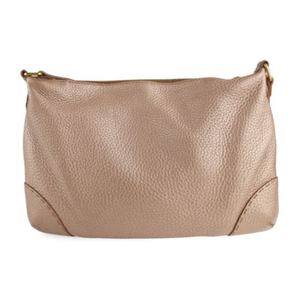 Fendi Vintage Pre-owned Leather shoulder-bags Gray Dames