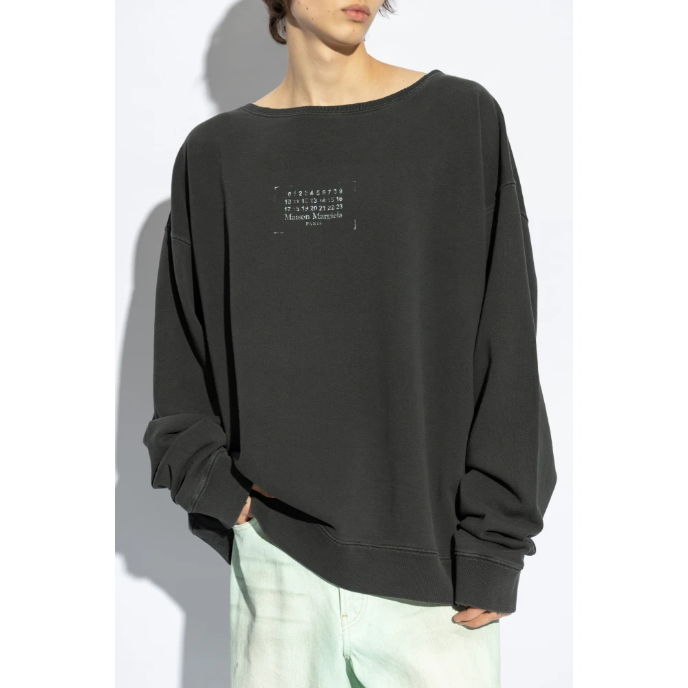 Maison Margiela Sweatshirt met vintage effect Gray Heren
