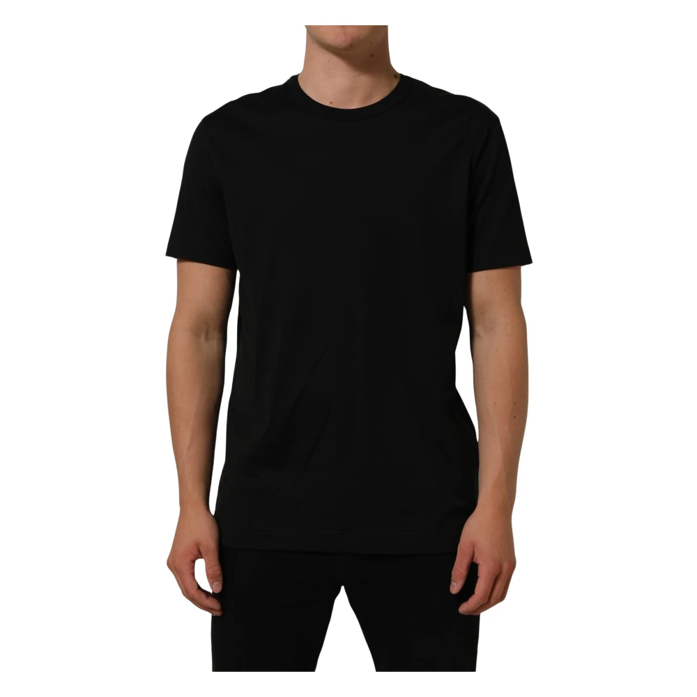 Dolce & Gabbana Black Cotton Crew Neck Short Sleeve T-shirt - IT52 | XL - Image 2