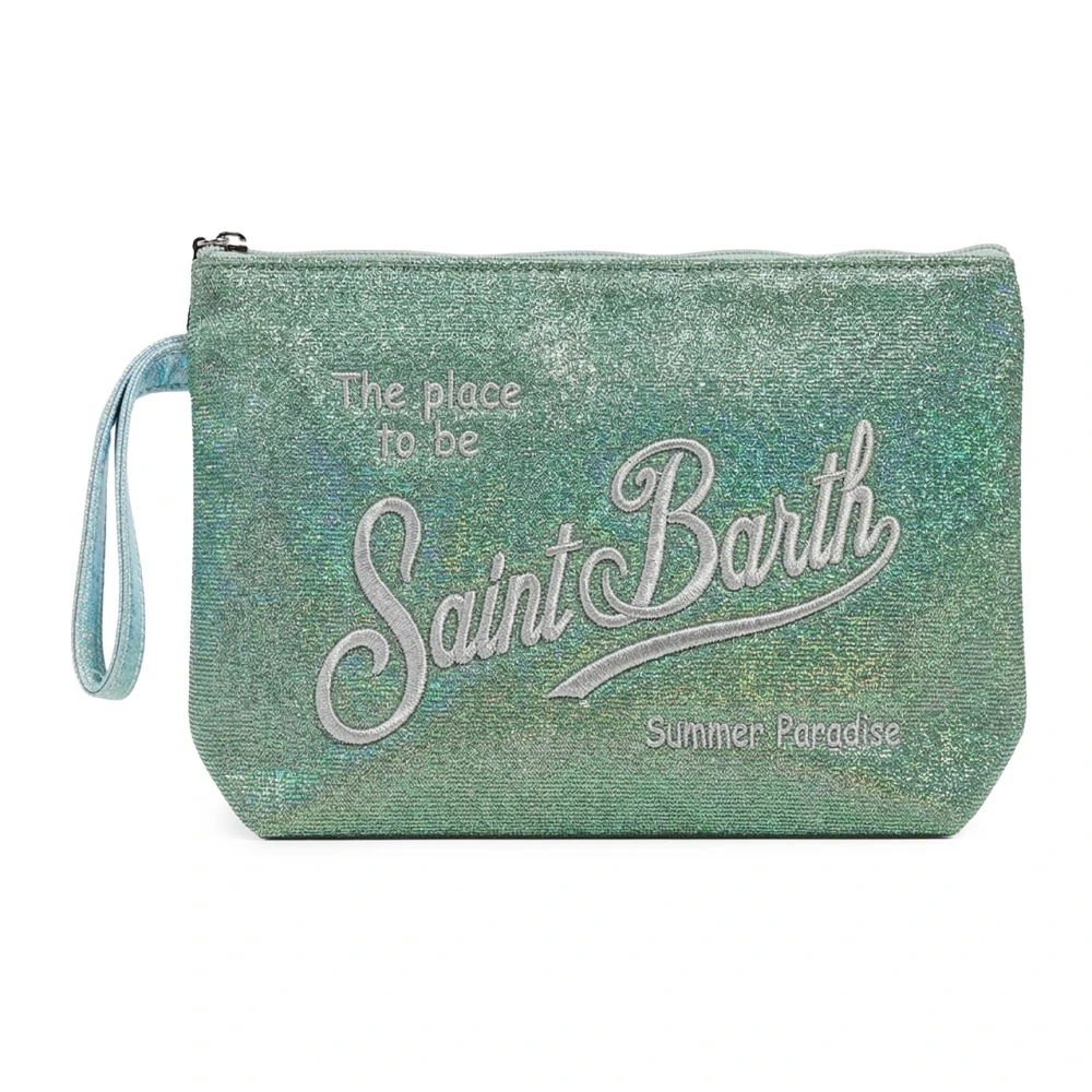 Mc2 Saint Barth Women's Green Clutches, One Size, Aline Lurex Pochette