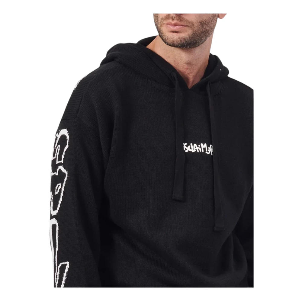 Disclaimer Katoenen Hoodie Sweaters Black Heren