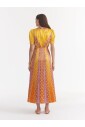 robe-vintage-a-rayures-de-carnaval-en-soie