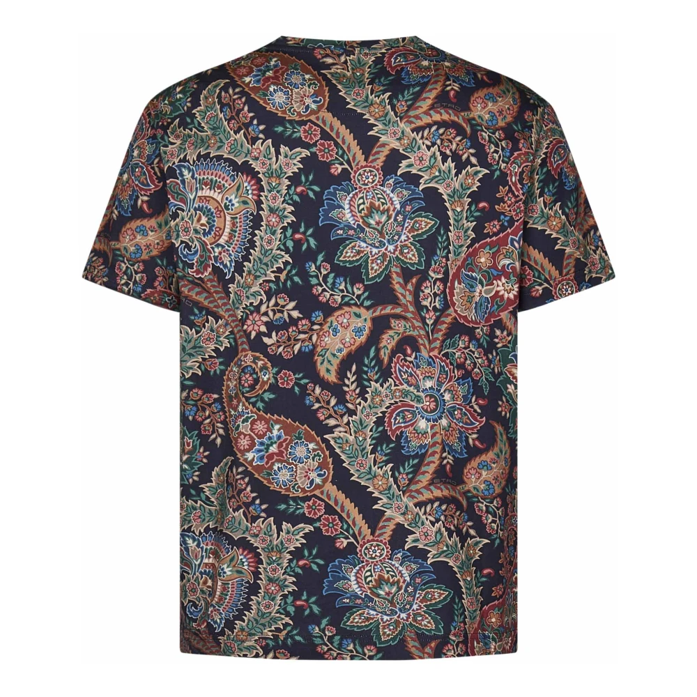 ETRO Bloemen Paisley Print Crewneck T-shirt Multicolor Heren