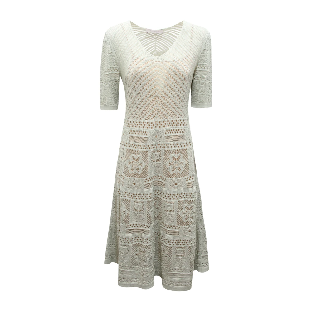 D.exterior Women's Beige Patchwork Abito Midi