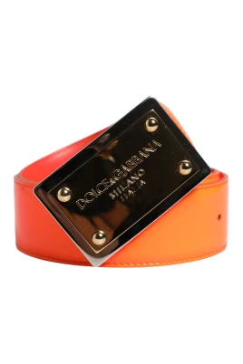 Orange Guld Metall Logotyp Spänne Bä