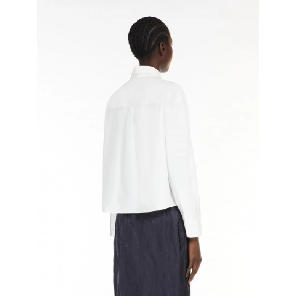 Max Mara Klassieke Witte Oxford Katoenen Overhemd White Dames