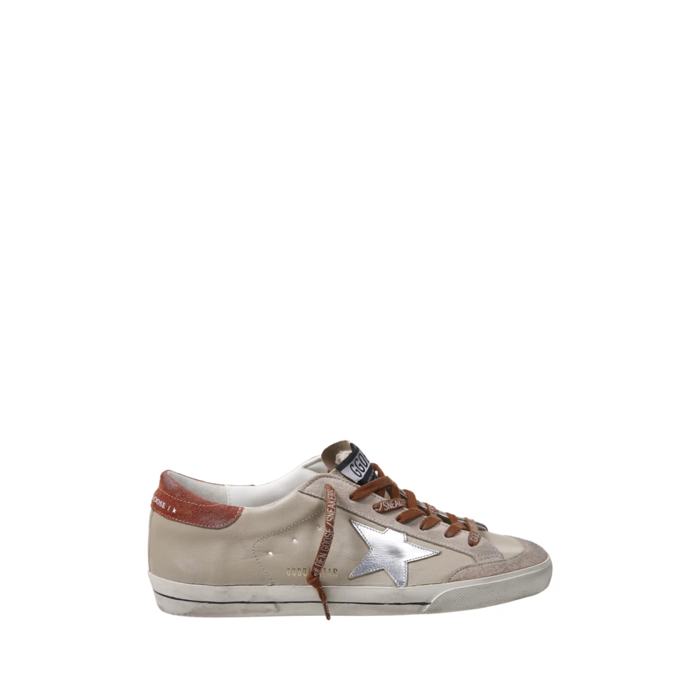Golden Goose Men's Beige Sneakers, 8 Uk, Super Star Sneaker