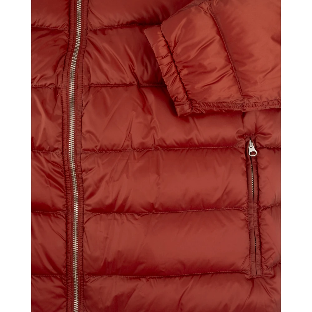 Ten C Gewatteerd Dons Hoodie met Zakken Red Heren