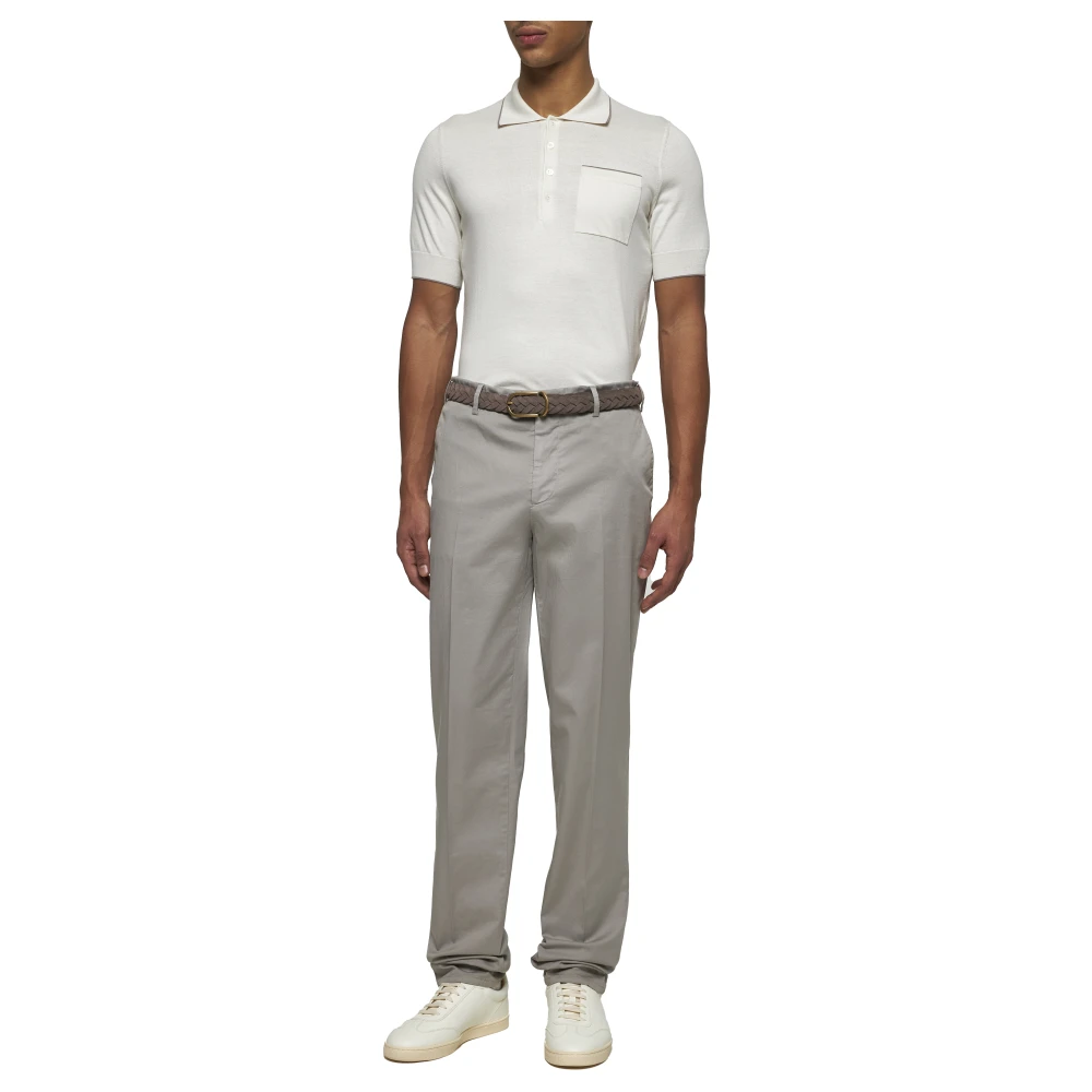 BRUNELLO CUCINELLI Groene Katoenen Gabardine Broek Green Heren