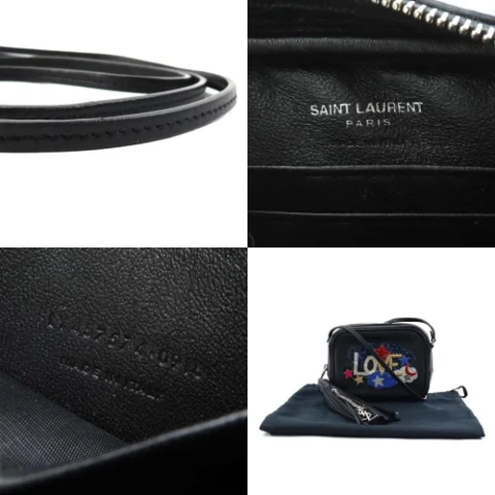 Saint Laurent Vintage Pre-owned Leather shoulder-bags Black Dames