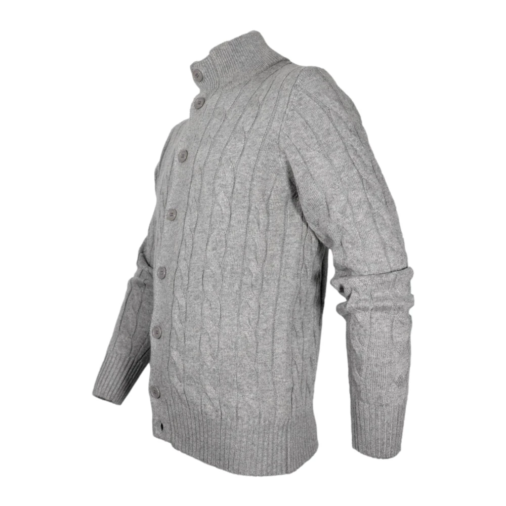 Cashmere Company Cardigan Gray Heren