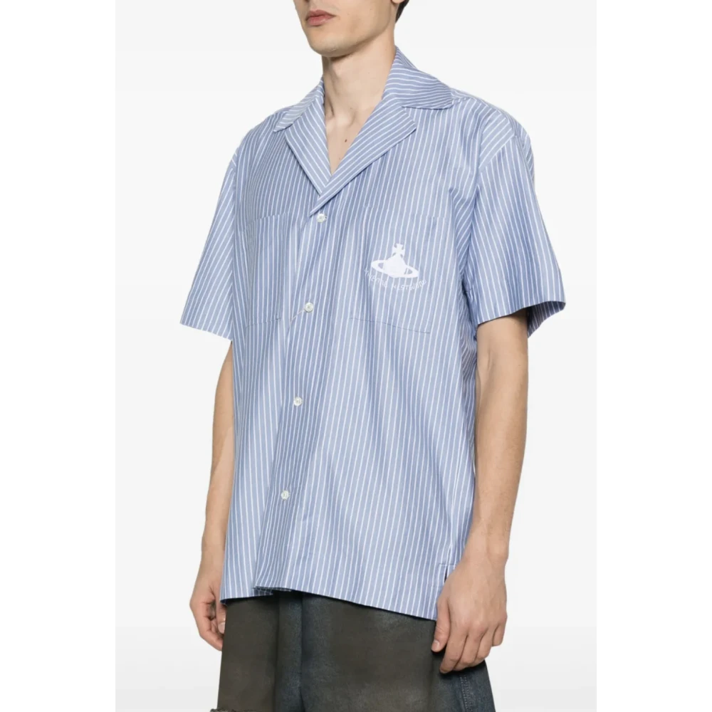 Vivienne Westwood Wit Blauw Camp Overhemd Stijlvol Blue Heren