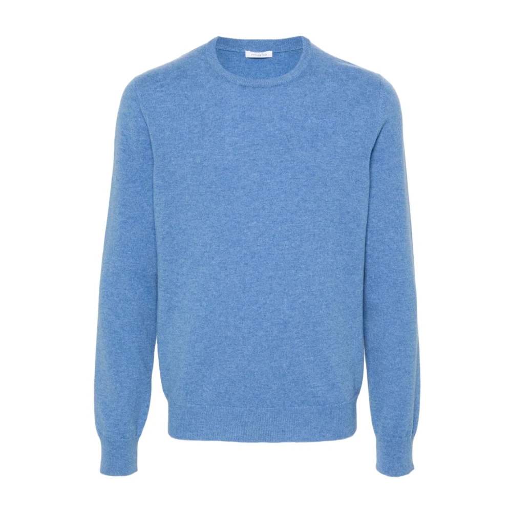 Malo Kasjmier Crew Neck Trui Blauw Blue Heren