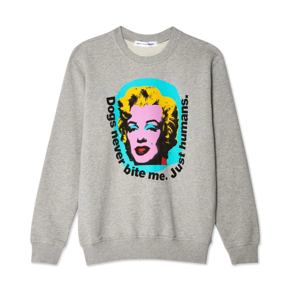 Comme des Garçons Andy Warhol Print Sweaters Gray Heren