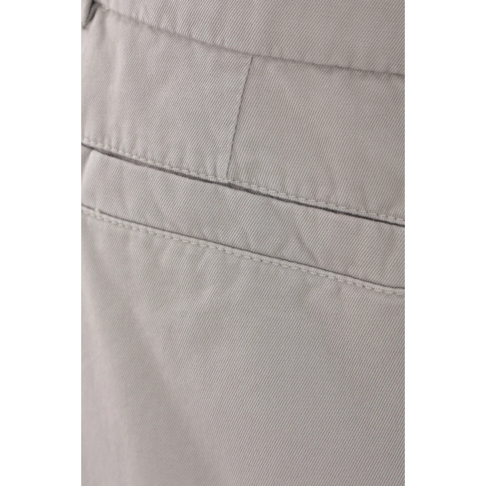 BRUNELLO CUCINELLI Grijze Katoenen Gabardine Shorts Beige Heren