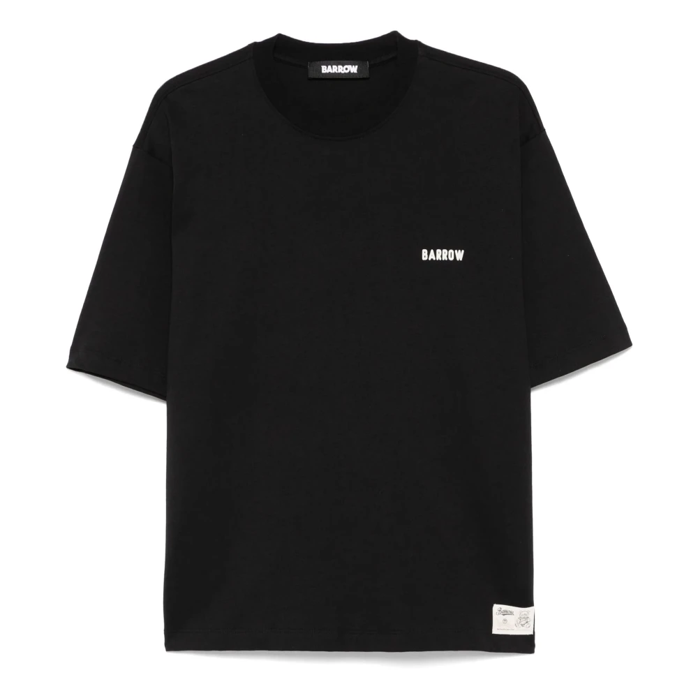 Barrow Zwart Basic Tee Shirt Black Heren