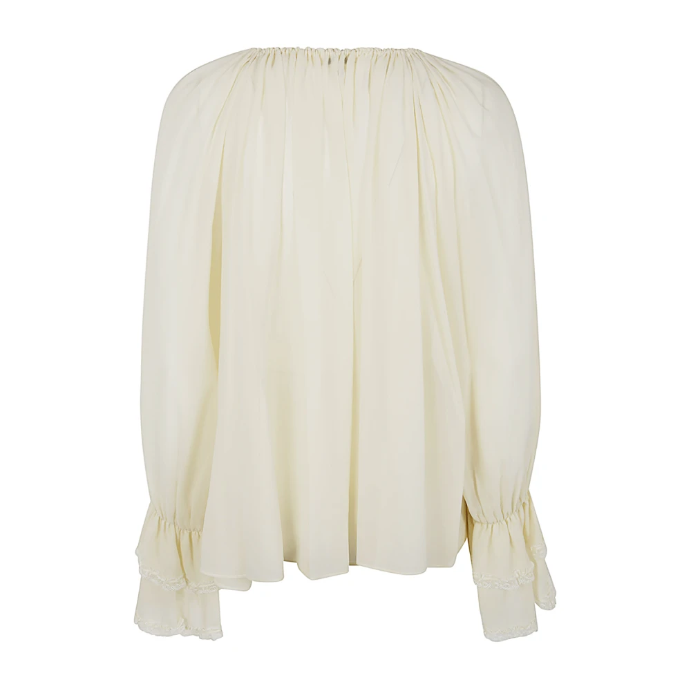 Chloé Witte Klassieke Overhemd Beige Dames