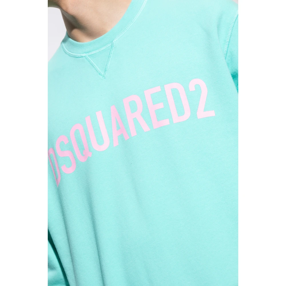 Dsquared2 Sweatshirt met logo Green Heren