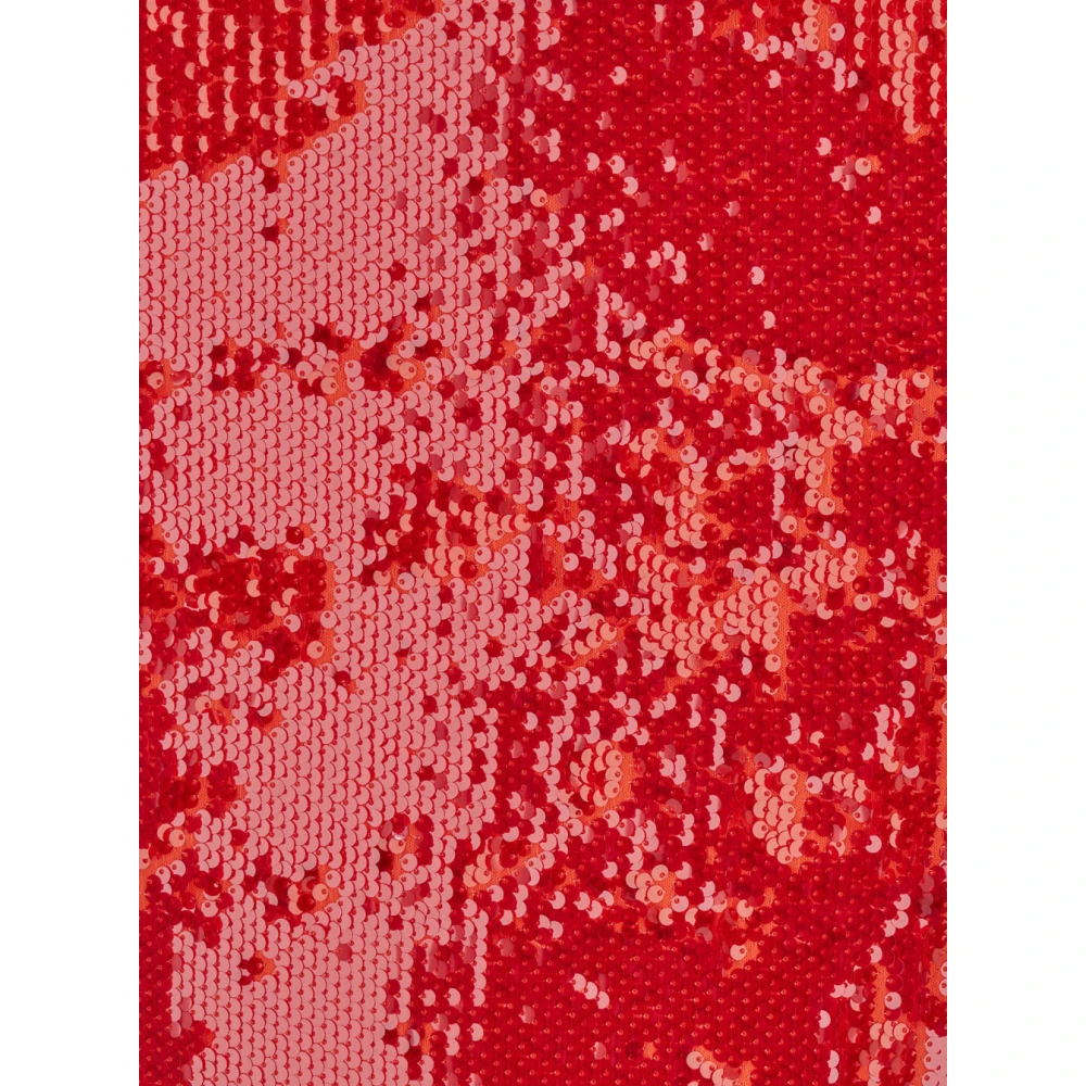 Mauro Grifoni Rode Pailletten Rok Red Dames