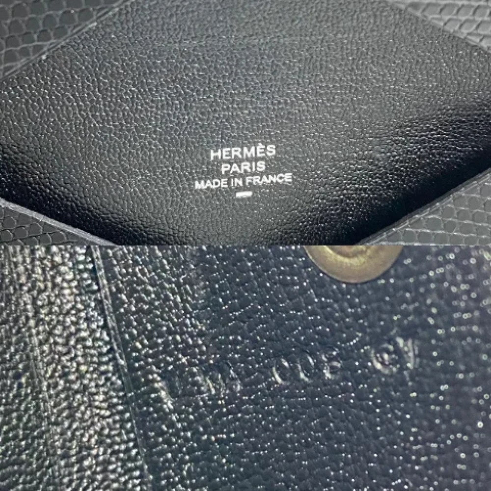 Hermès Vintage Pre-owned Leather wallets Black Dames
